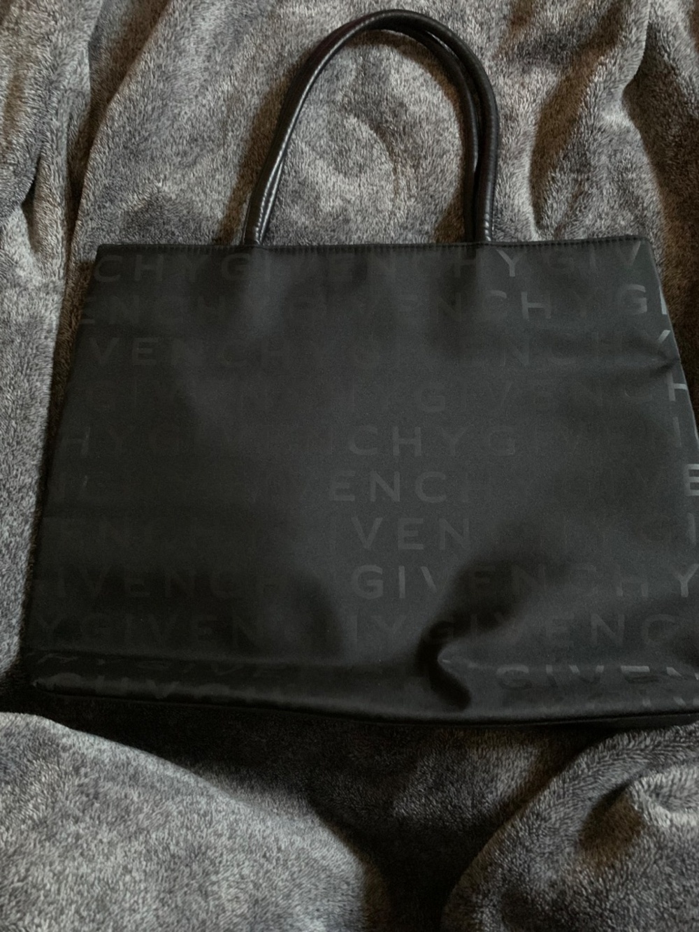 GIVENCHY Black Logo Monogrammed Interior Vintage Tote Bag - Picture 5 of 7